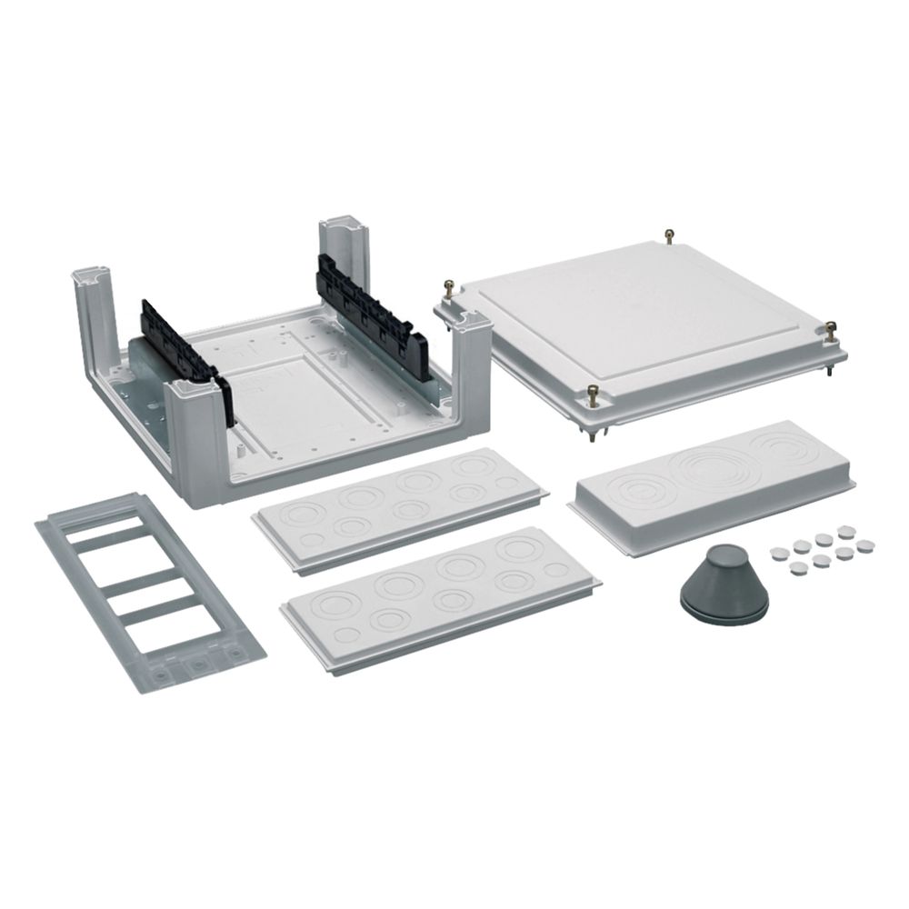 hager Kabelanschlusskasten, univ., 324x307x149mm, IP54, SKII, SaS-Träger-40mm, seitl.... HAGER-U84S4N 3250616100107 (Abb. 1)