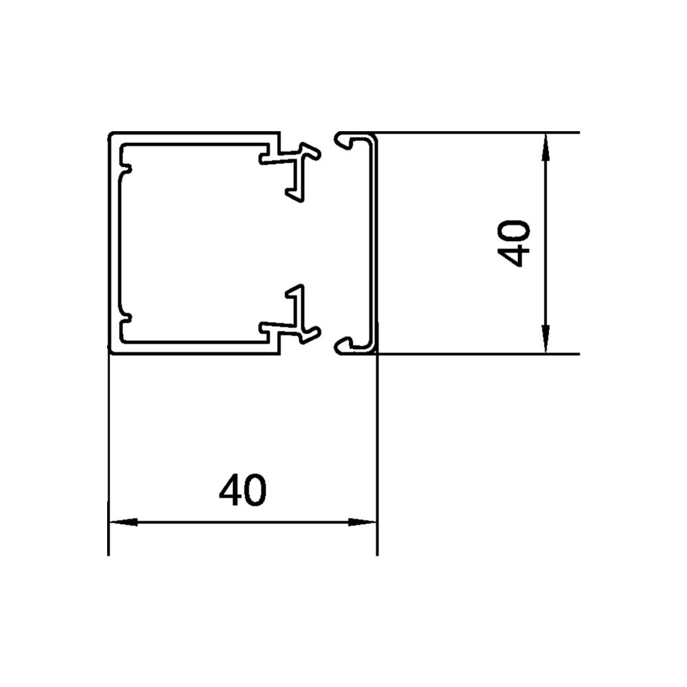 hager Leitungsführungskanal aus PVC LF 40x40mm steingrau... HAGER-LF4004007030 4012740138147 (Abb. 3)