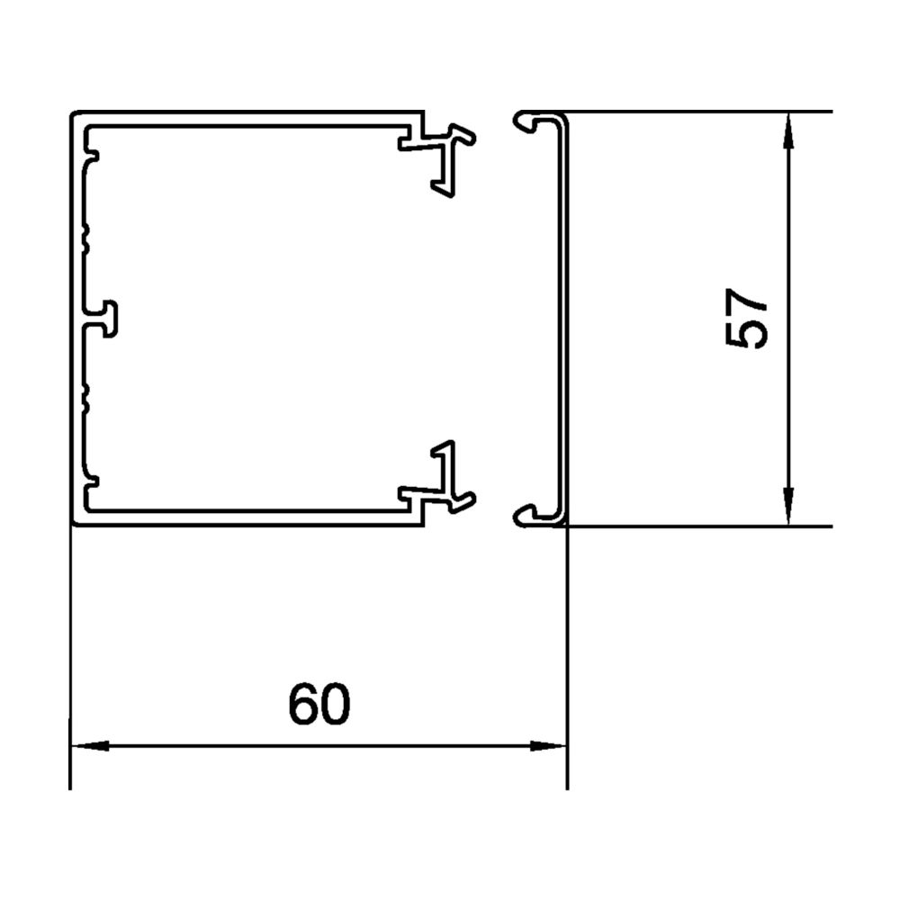 hager Leitungsführungskanal PVC, LF 60x60mm lichtgrau... HAGER-LF6006007035 4012740136440 (Abb. 2)