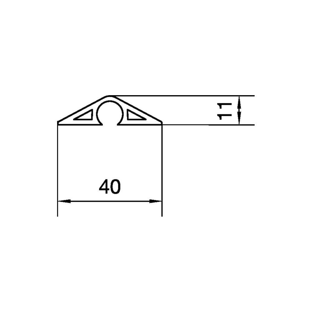 hager Aufbodenkanal für eine Leitung NYM 3x2,5 mm2 aus PVC SL 11x40 mm steingrau... HAGER-SL1104007030 4012740138208 (Abb. 2)