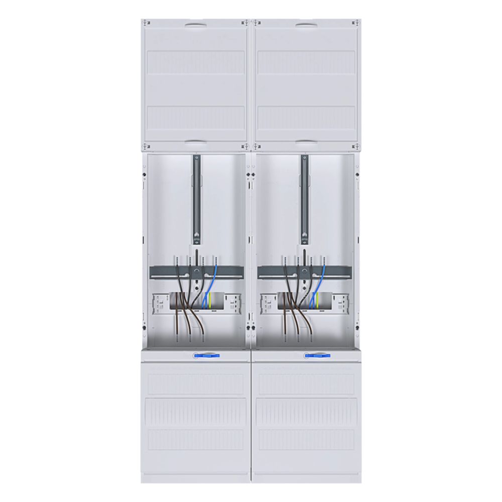 hager Komplettfeld, univers Z, 2 Zählerplätze, 3-Punkt, H 1050 mm, 2-feldig... HAGER-ZK33Q3N 3250617723619 (Abb. 2)