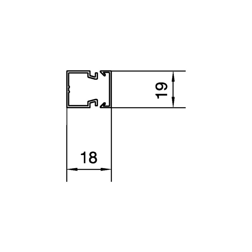 hager Leitungsführungskanal aus PVC LF 20x20mm steingrau... HAGER-LF2002007030 4012740100205 (Abb. 4)