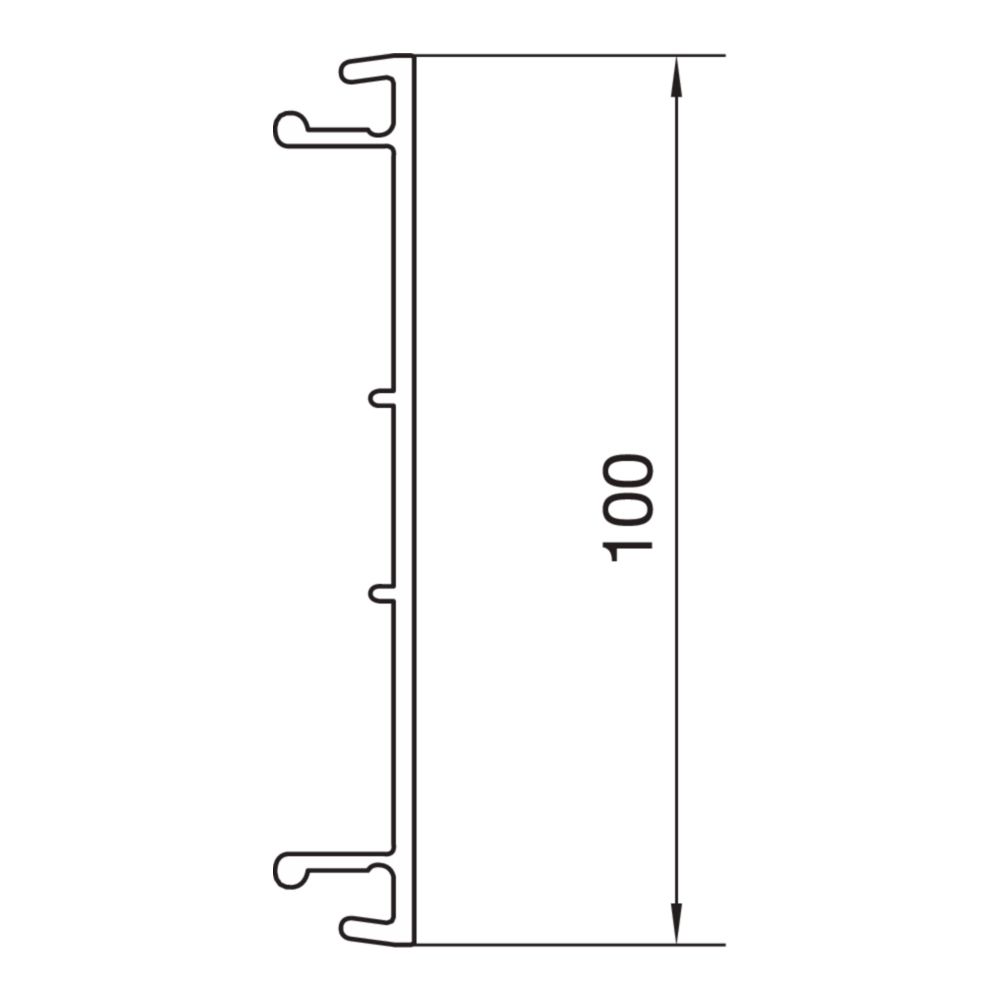 hager Brüstungskanal-Oberteil PVC zu BR, Oberteilbreite 100mm, reinweiß... HAGER-BR7013029010 4012740210478 (Abb. 2)