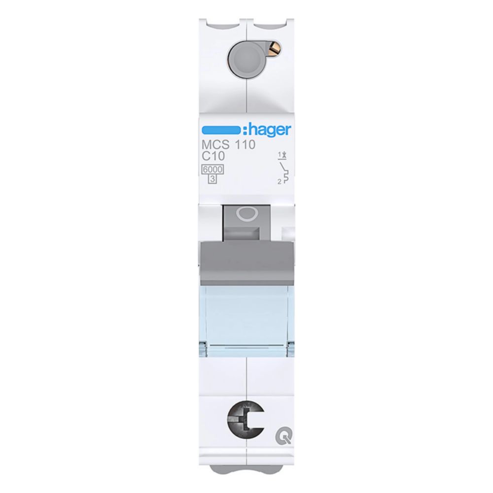 hager Leitungsschutzschalter 1 polig 6kA C-Charakteristik 10A Quick Connect 1 Modul... HAGER-MCS110 3250614315169 (Abb. 5)