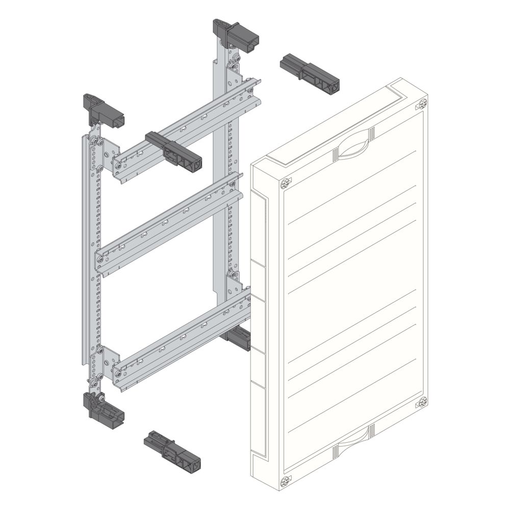 hager Baustein, univers N, 450x250 mm, für Reihenklemmen waagerecht... HAGER-UD31A1 3250616140950 (Abb. 1)