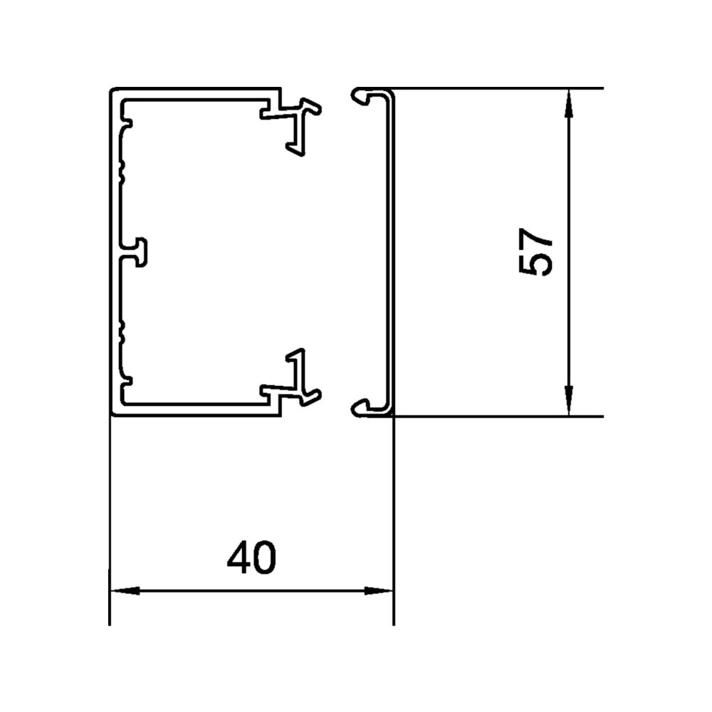hager Leitungsführungskanal PC/ABS halogenfrei LFH 40x60mm verkehrsweiß... HAGER-LFH4006009016 4012740008198 (Abb. 3)