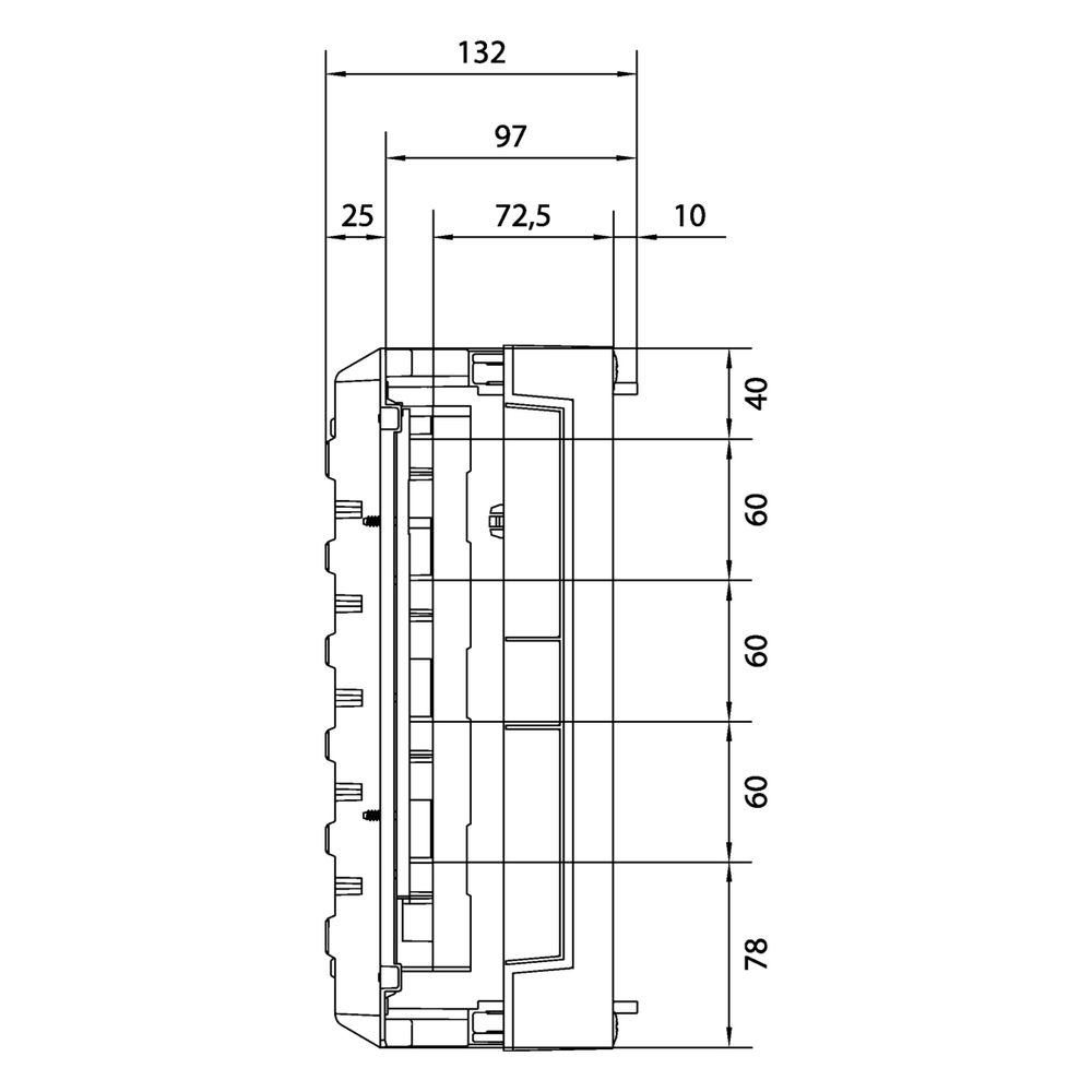 hager Baustein, univers N, 300x250mm, für 2 Trenner NH00 auf Sammelschienensystem 60mm... HAGER-UE21E2B 3250616151185 (Abb. 6)