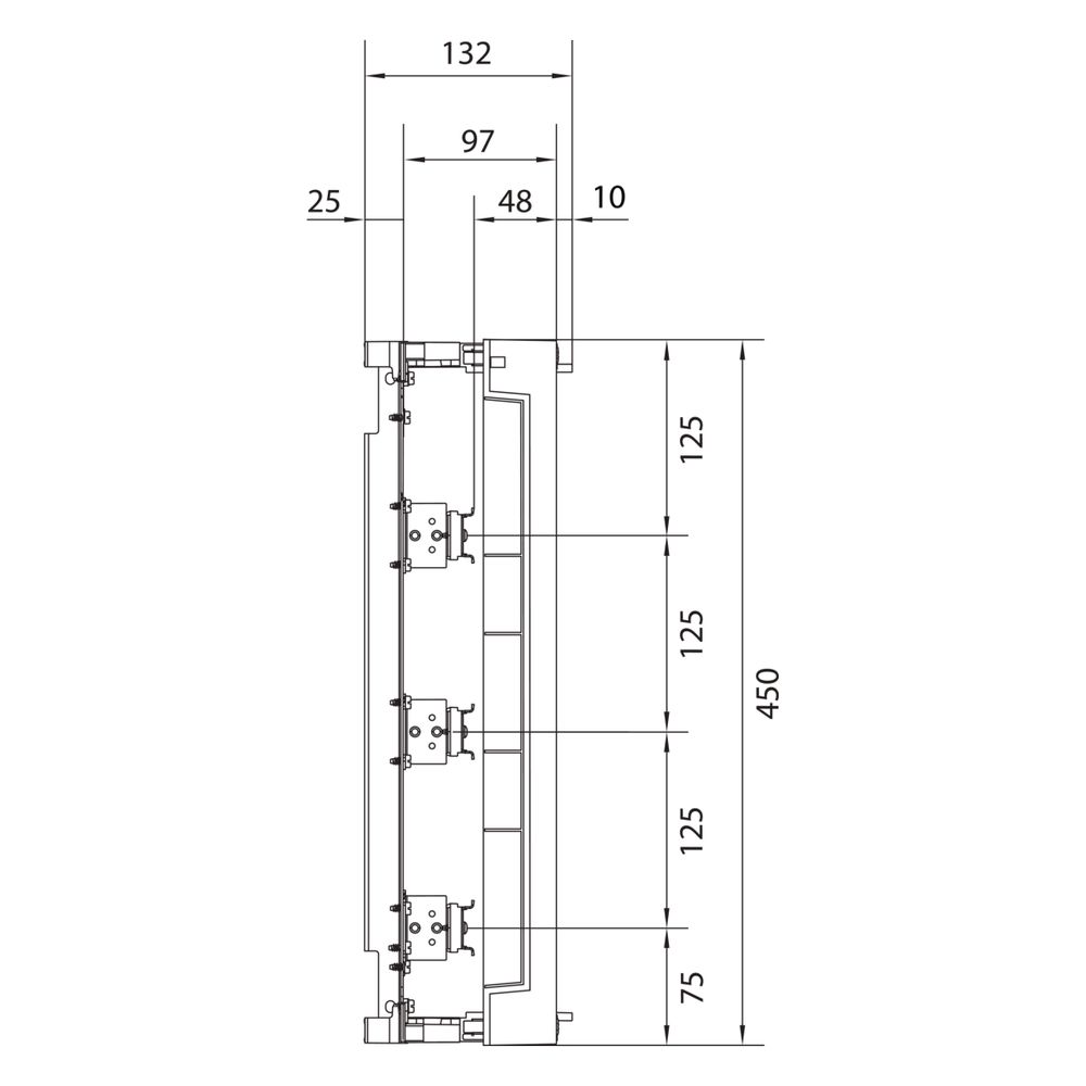 hager Baustein, univ.N, 450x250mm, Reiheneinbaugeräte, waag., 3x12 PLE, m. PE/N-Klemme... HAGER-UD31B4 3250616141278 (Abb. 6)