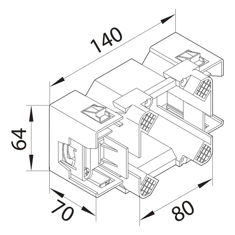 hager Geräteeinbaudose für Brüstungskanal Frontrastend für CEE Steckdosen 60/70 mm... HAGER-G2745 4012740909495 (Abb. 2)