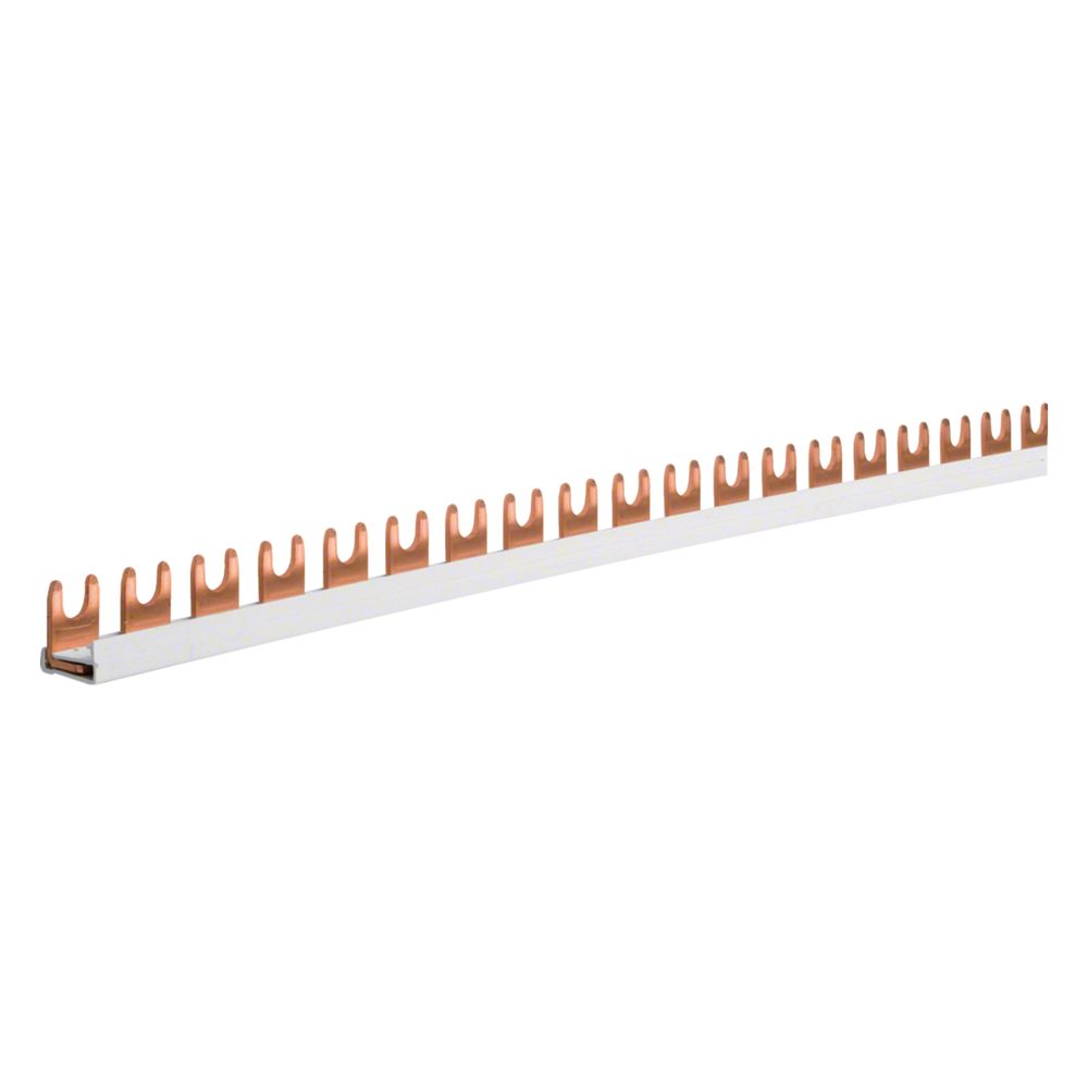 hager Phasenschiene 1 polig mit Gabelanschluss 10mm2 63A 57 Module... HAGER-KDN163B 3250613740948 (Abb. 1)