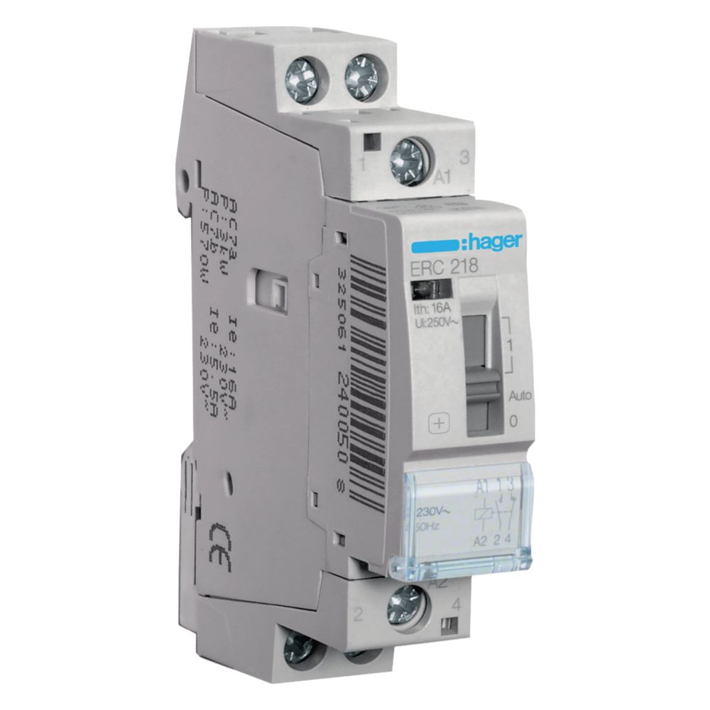 hager Installationsrelais 16A 1S + 1Ö 230V... HAGER-ERC218 3250612400492 (Abb. 1)