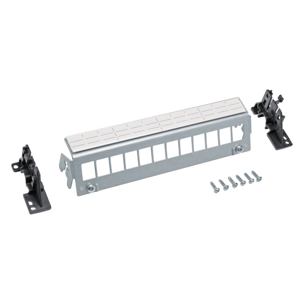 hager Patch-Panel, univ., 12-fach, für Keystone, o. Module, für Hutschiene/geschraubt... HAGER-FZ12MK 3250615002150 (Abb. 1)
