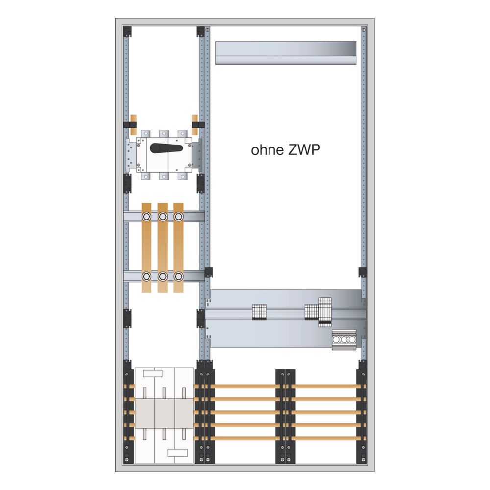hager Wandler- und Messschr,Univ.N,NAR NH1 SUT, AAR Lasttr 250A ohne Zählerwechselpl.... HAGER-FP93W13N 3250611032472 (Abb. 2)