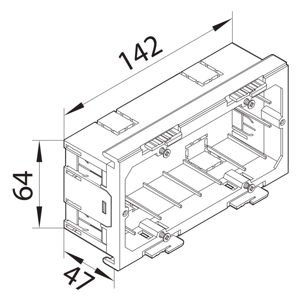 hager Geräteeinbaudose 2-fach Energie für BR Frontrastend für Schalterprogramme... HAGER-G2860 4012740220057 (Abb. 2)