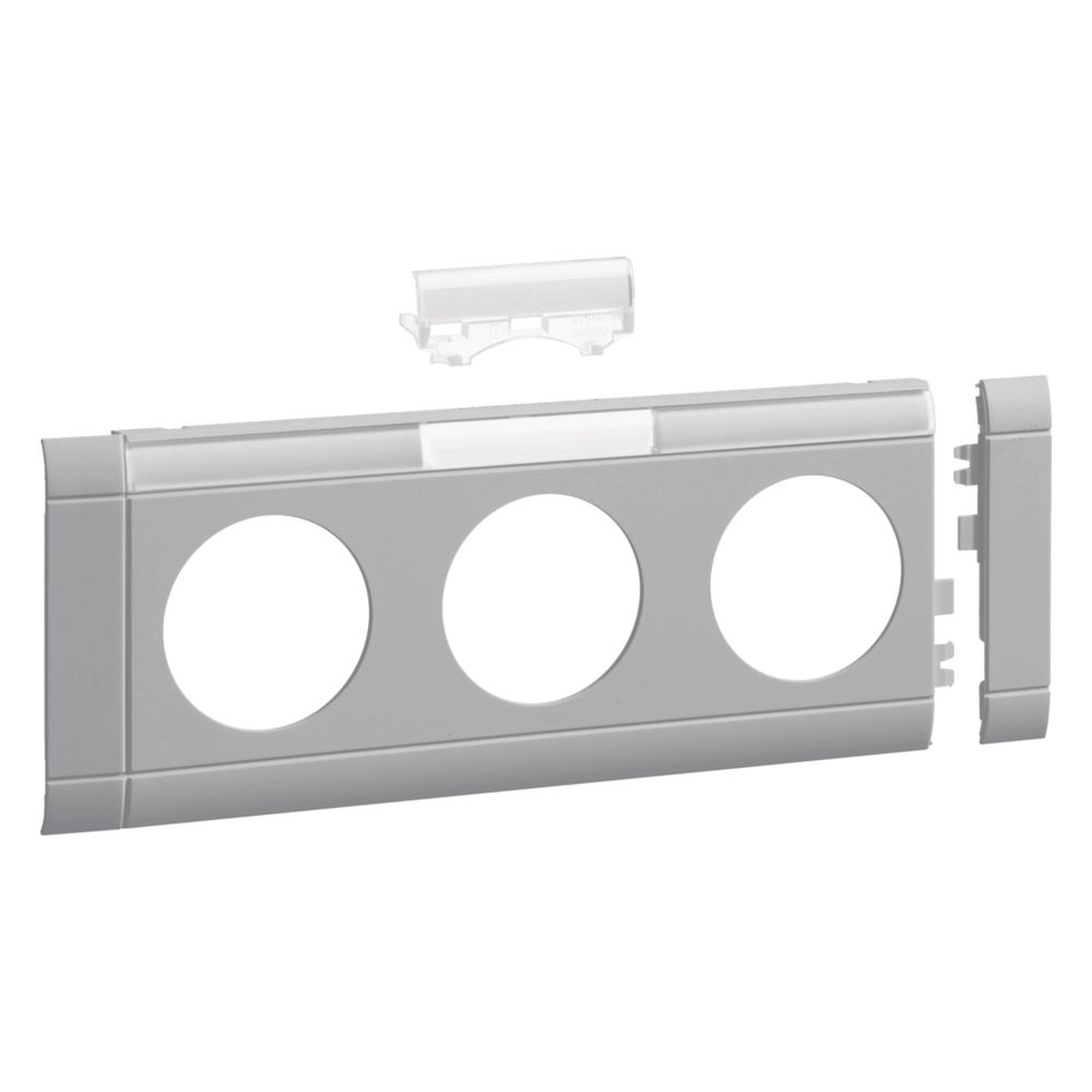 hager Blende 3-fach Steckdose zu Oberteil 80mm beschriftbar anreihbar hfr lichtgrau... HAGER-GB080317035 4012740909945 (Abb. 3)