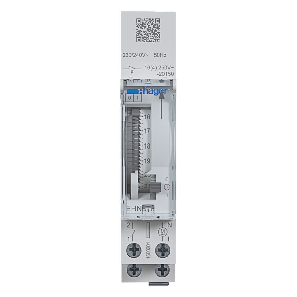 hager Elektromechanische Schaltuhr ohne Gangreserve Tagesuhr 1S 16A... HAGER-EHN010 3250617201056 (Abb. 2)
