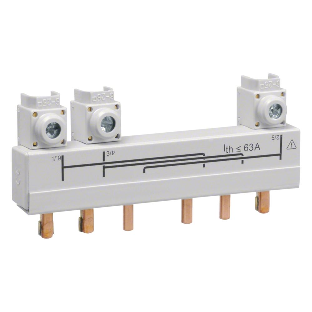 hager Verbindungs-/Phasenschiene 3-polig, 20-40A für Lastumschalter HIMxxx... HAGER-HZC706 3250613140014 (Abb. 1)