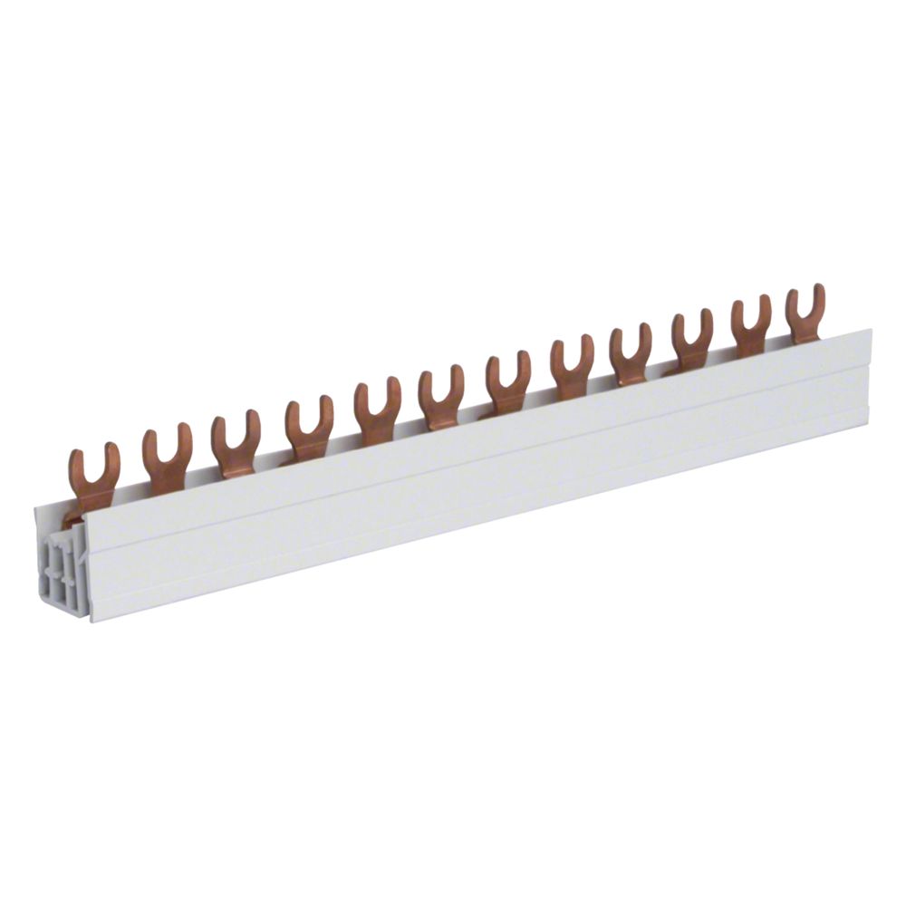 hager Phasenschiene/Kammschiene, 3 polig, mit Gabelanschluss, 10mm2, 63A, 12 Module... HAGER-KDN363A 3250613740924 (Abb. 1)