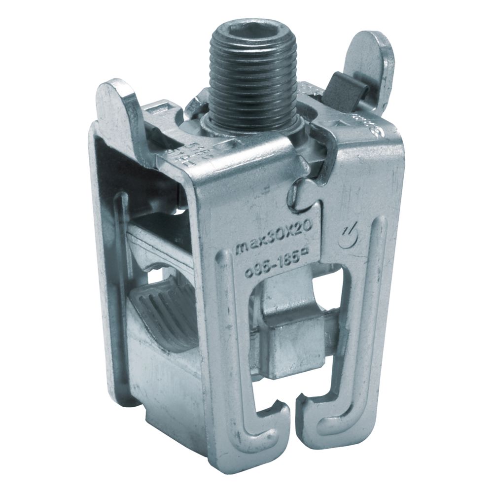hager Sammelschienenklemme 95-185 mm2, für Sammelschienen 20-30x5-10 mm, Al/Cu-Leiter KS24C