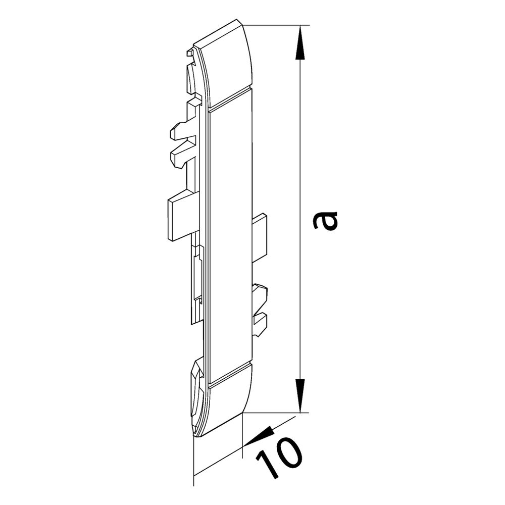 hager Blendenzwischstück anreihbar aus ABS halogenfrei Oberteil 80mm lackiert Alu... HAGER-GV080LAN 4012740873970 (Abb. 6)