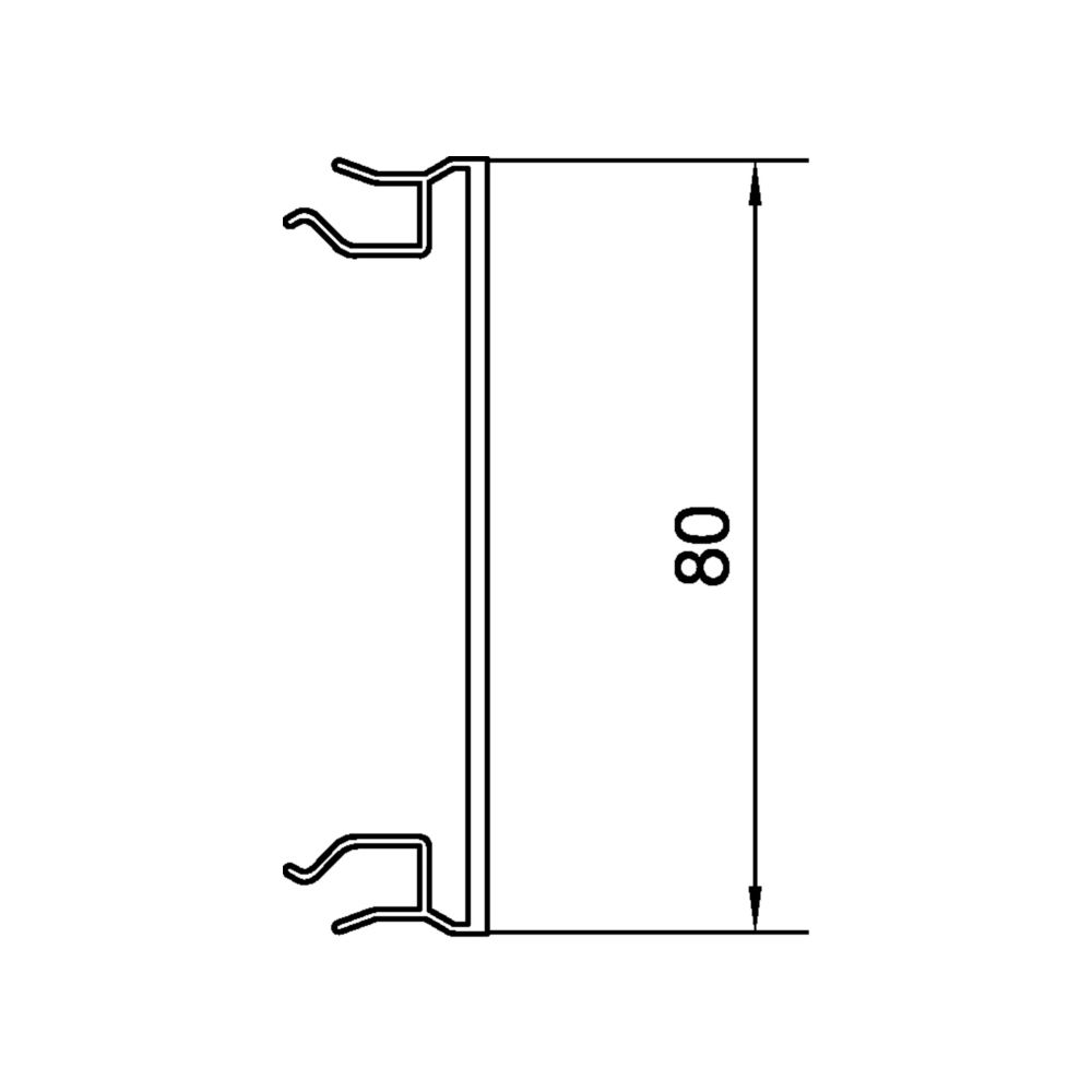 hager Brüstungskanal-Oberteil aus PVC zu BR, Oberteilbreite 80mm, verkehrsweiß... HAGER-BR08029016 4012740013765 (Abb. 3)
