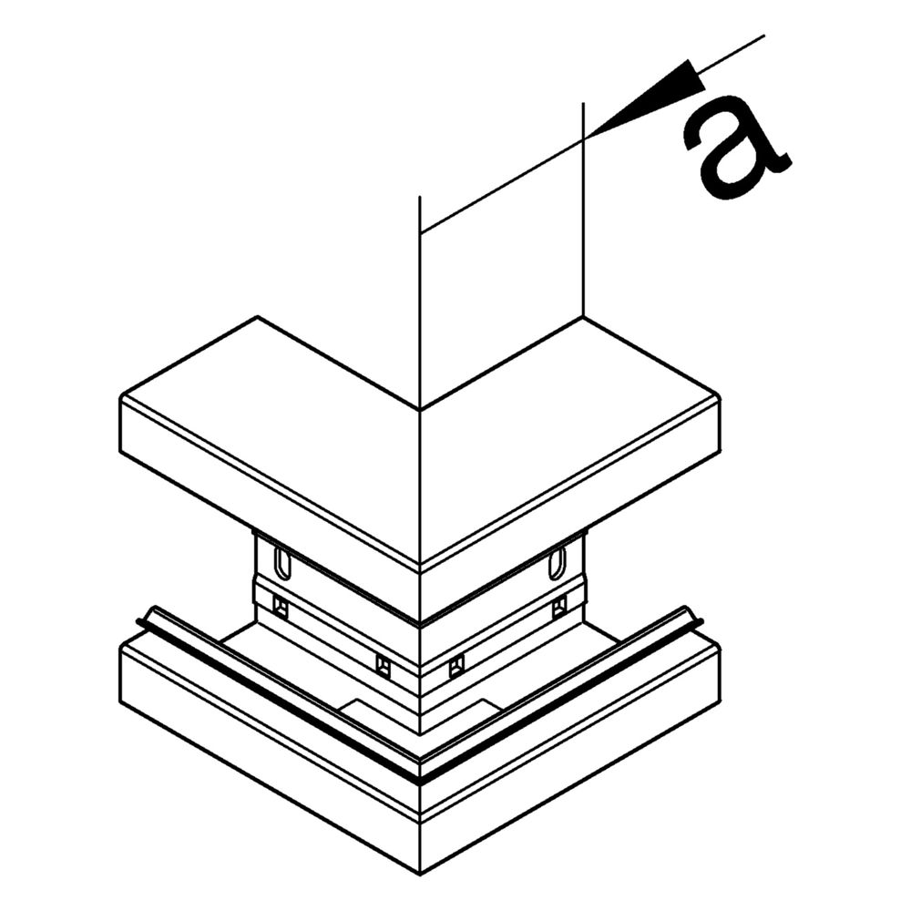 hager Außeneck aus Grundprofil zu BR 68x130mm Oberteil 80mm in verkehrsweiß... HAGER-BR6513039016 4012740013840 (Abb. 2)
