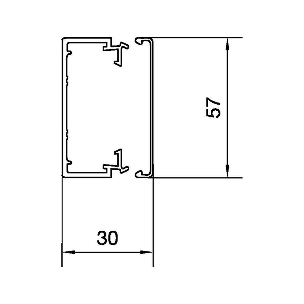 hager Leitungsführungskanal PVC, LF 30x60mm verkehrsweiß... HAGER-LF3006009016 4012740011945 (Abb. 3)
