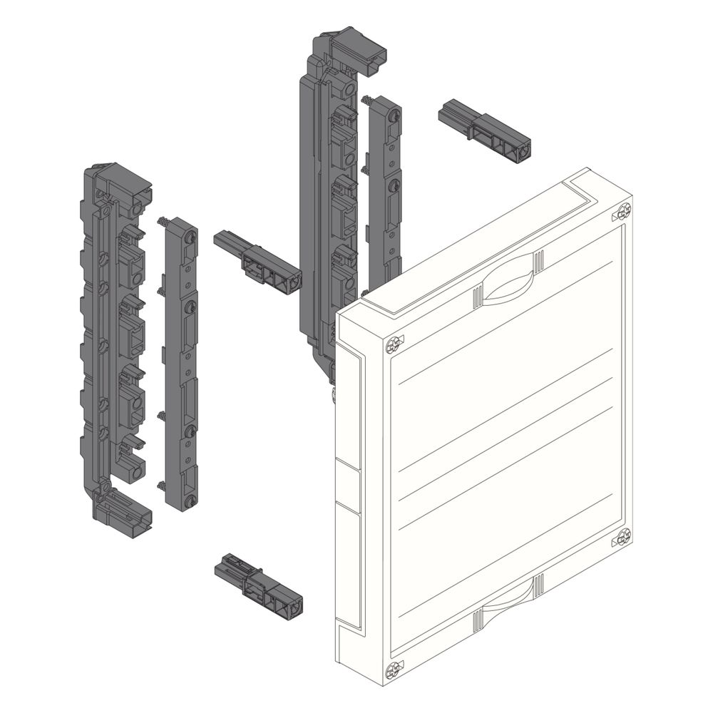 hager Baustein, univ.N, 300x250mm, für Sammelschienensystem 60mm, 4-polig, waagerecht... HAGER-UE21E0 3250616150768 (Abb. 3)