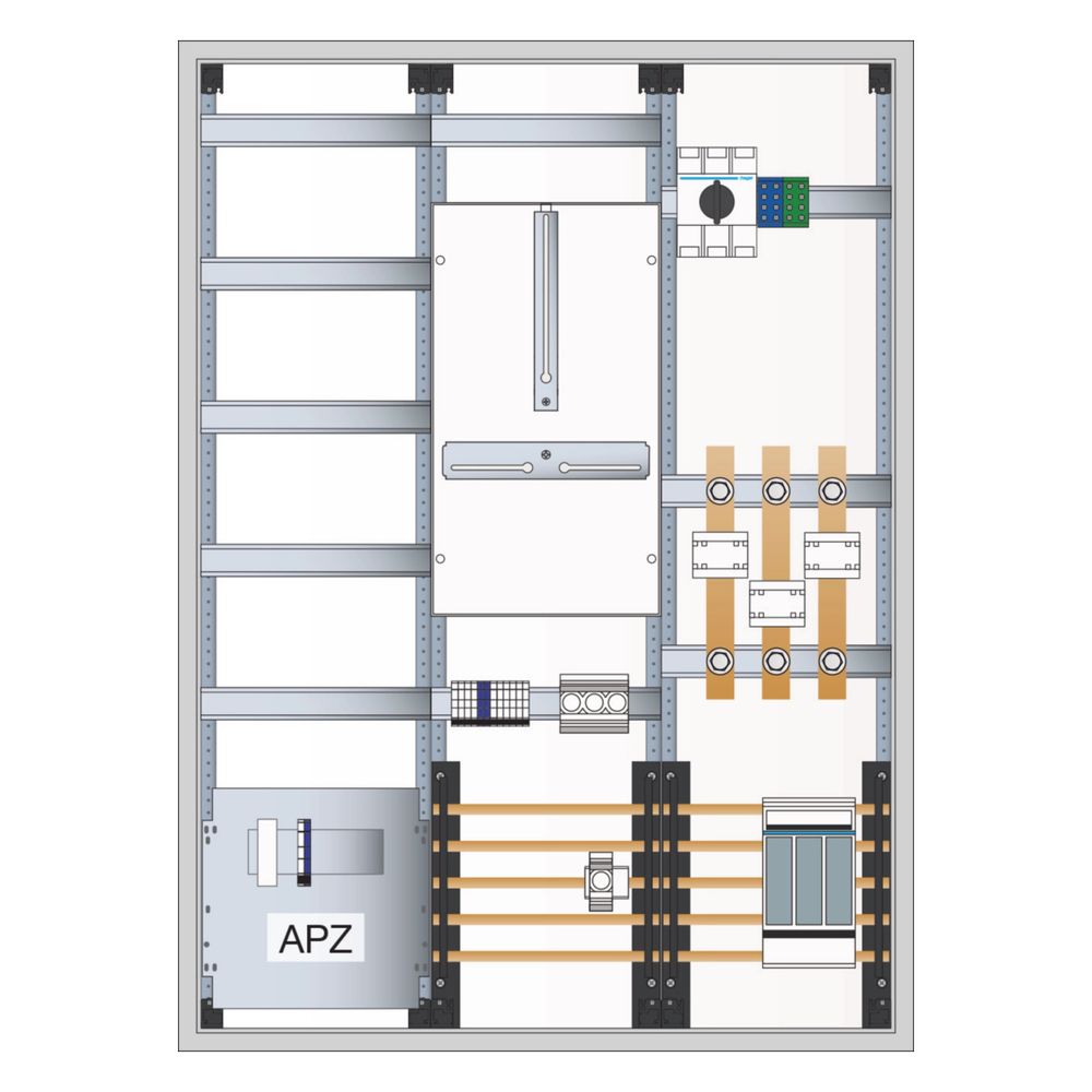 hager Wandlerschrank bis 100A, IP44, SK II, 1100x800x205mm, mit APZ, Stromnetz Berlin... HAGER-FP73W8N3P 3250611031888 (Abb. 2)