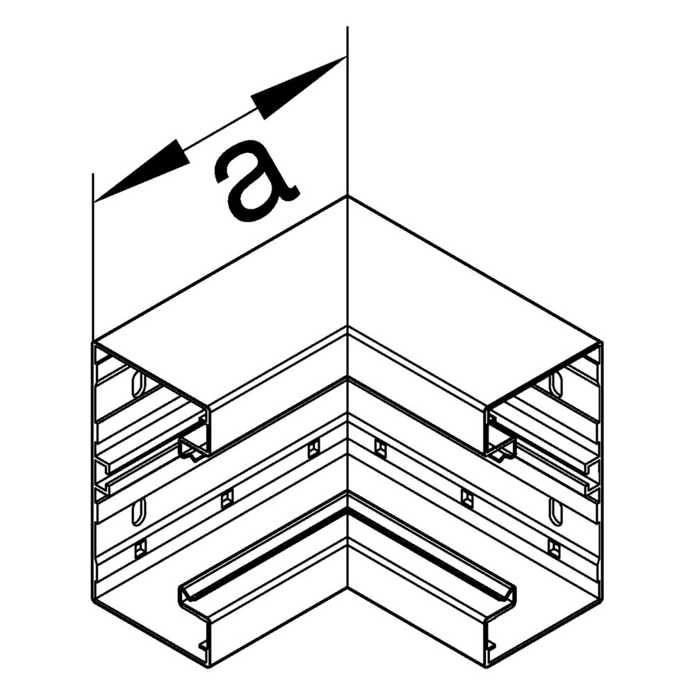 hager Inneneck aus Grundprofil zu BR 68x130 mm Oberteil 80 mm in verkehrsweiß... HAGER-BR6513049016 4012740013857 (Abb. 2)