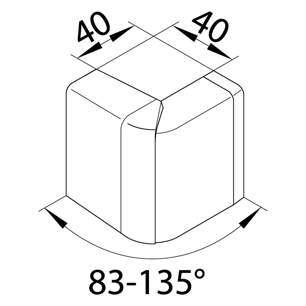 hager Außeneck einstellbar schnittkaschierend halogenfrei SL 20x55mm verkehrsweiß... HAGER-SL2005539016 4012740017558 (Abb. 2)
