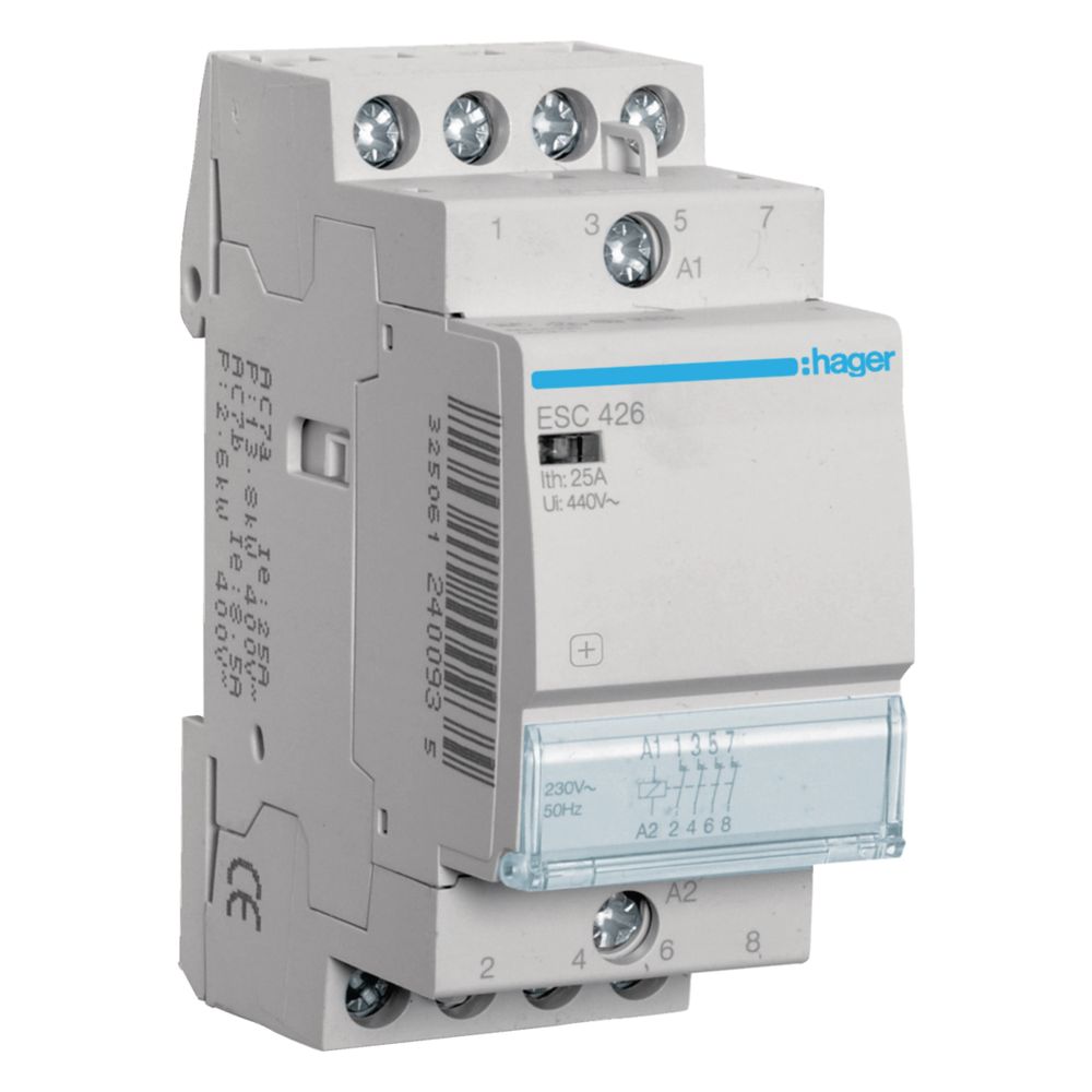 hager Installationsschütz 25A 4 Öffner 230V... HAGER-ESC426 3250612400935 (Abb. 1)