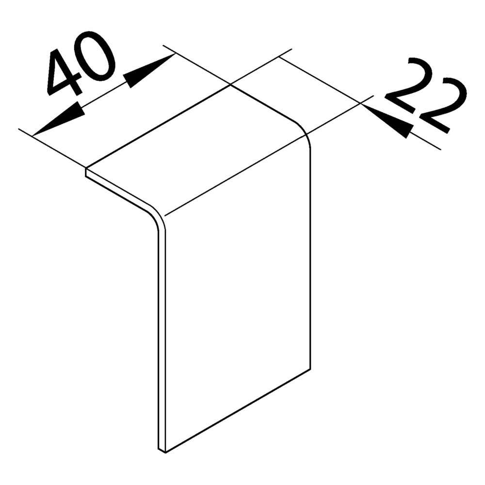 hager Schnittkaschierung halogenfrei zu Sockelleistenkanal SL 20x55mm verkehrsweiß... HAGER-SL2005579016 4012740017596 (Abb. 2)