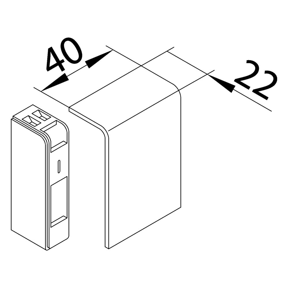 hager Endstück schnittkaschierend halogenfrei zu SL 20x55mm verkehrsweiß... HAGER-SL2005569016 4012740017589 (Abb. 2)