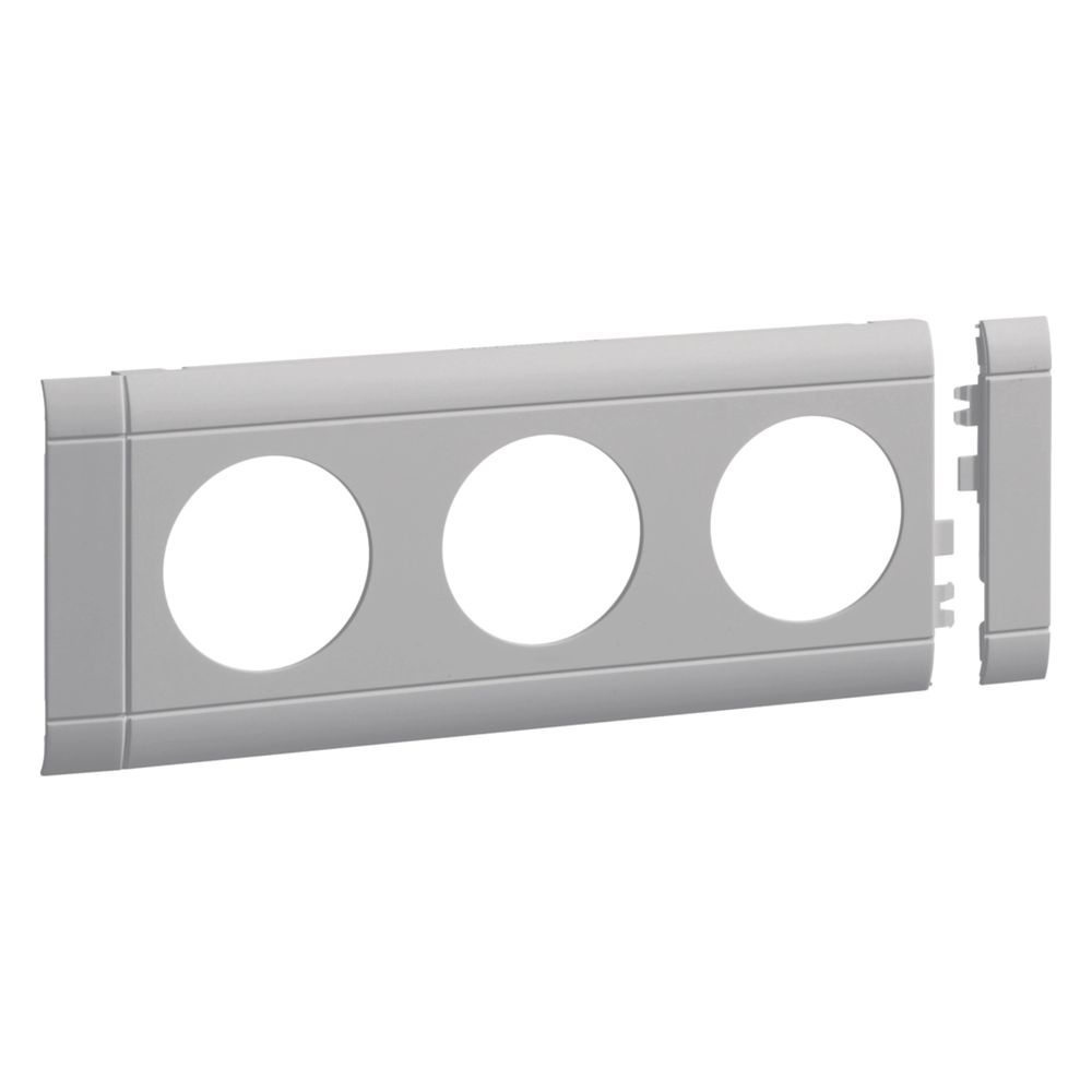 hager Blende 3-fach Steckdose zu Oberteil 80mm anreihbar halogenfrei lichtgrau... HAGER-GB080307035 4012740909877 (Abb. 3)