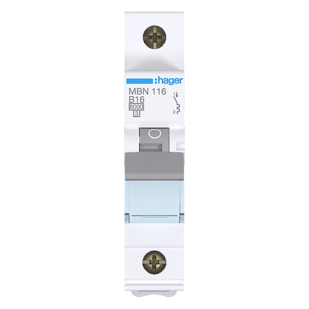 hager Leitungsschutzschalter, Sicherungsautomat, 1-polig, 6 kA, B-Charakteristik, 16 A... HAGER-MBN116 3250614310096 (Abb. 5)
