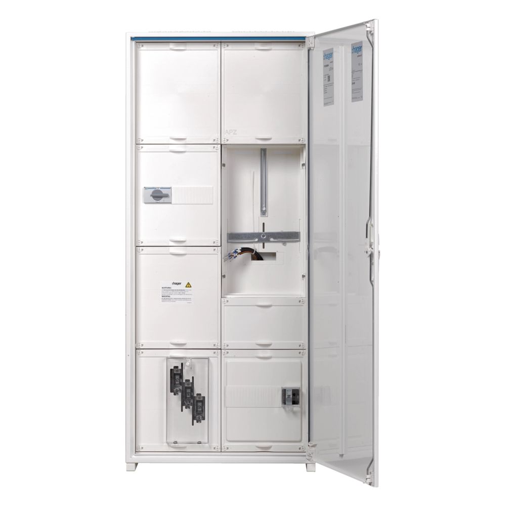 hager Wandler- und Messschr,Univ.N,1250x550x205,1ZF,APZ,NAR NH00 SUT, AAR Lasttr.125A... HAGER-FP82W5N 3250611032465 (Abb. 1)