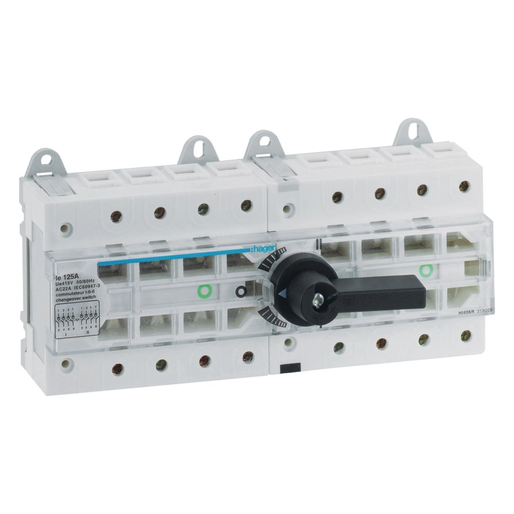 hager Lastumschalter 4polig 125A... HAGER-HI406R 3250613190095 (Abb. 1)