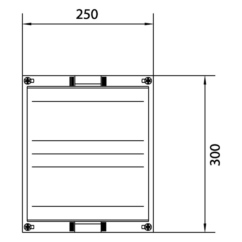 hager Baustein, univ.N, 300x250mm, für Sammelschienensystem 60mm, 4-polig, waagerecht... HAGER-UE21E0 3250616150768 (Abb. 8)