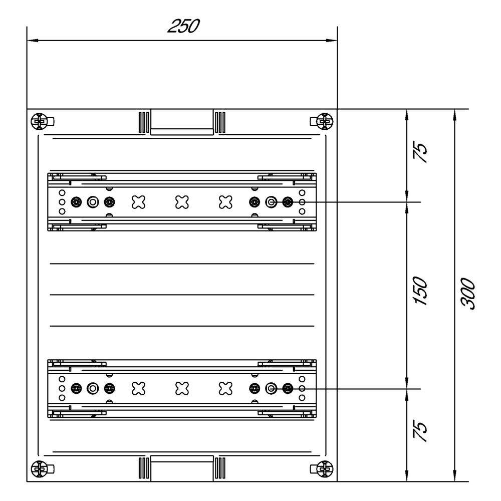 hager Baustein, univers N, 300x250mm, für Reiheneinbaugeräte waagerecht, 2x12 PLE... HAGER-UD21B1 3250616141162 (Abb. 7)