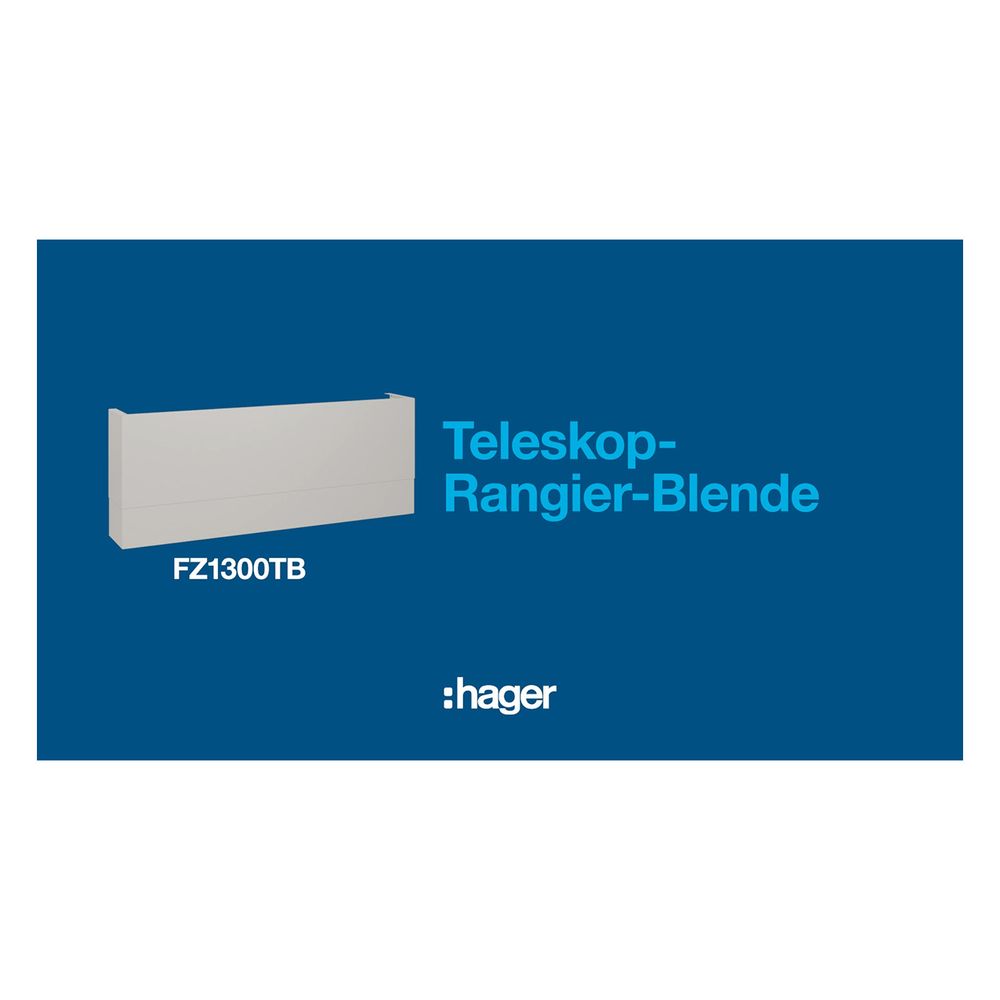 hager Teleskop-Rangierblende,universZ, Höhe 350-680mm,Tiefe 205mm, 2-feldig,RAL 9010... HAGER-FZ0550TB 3250610019597 (Abb. 2)