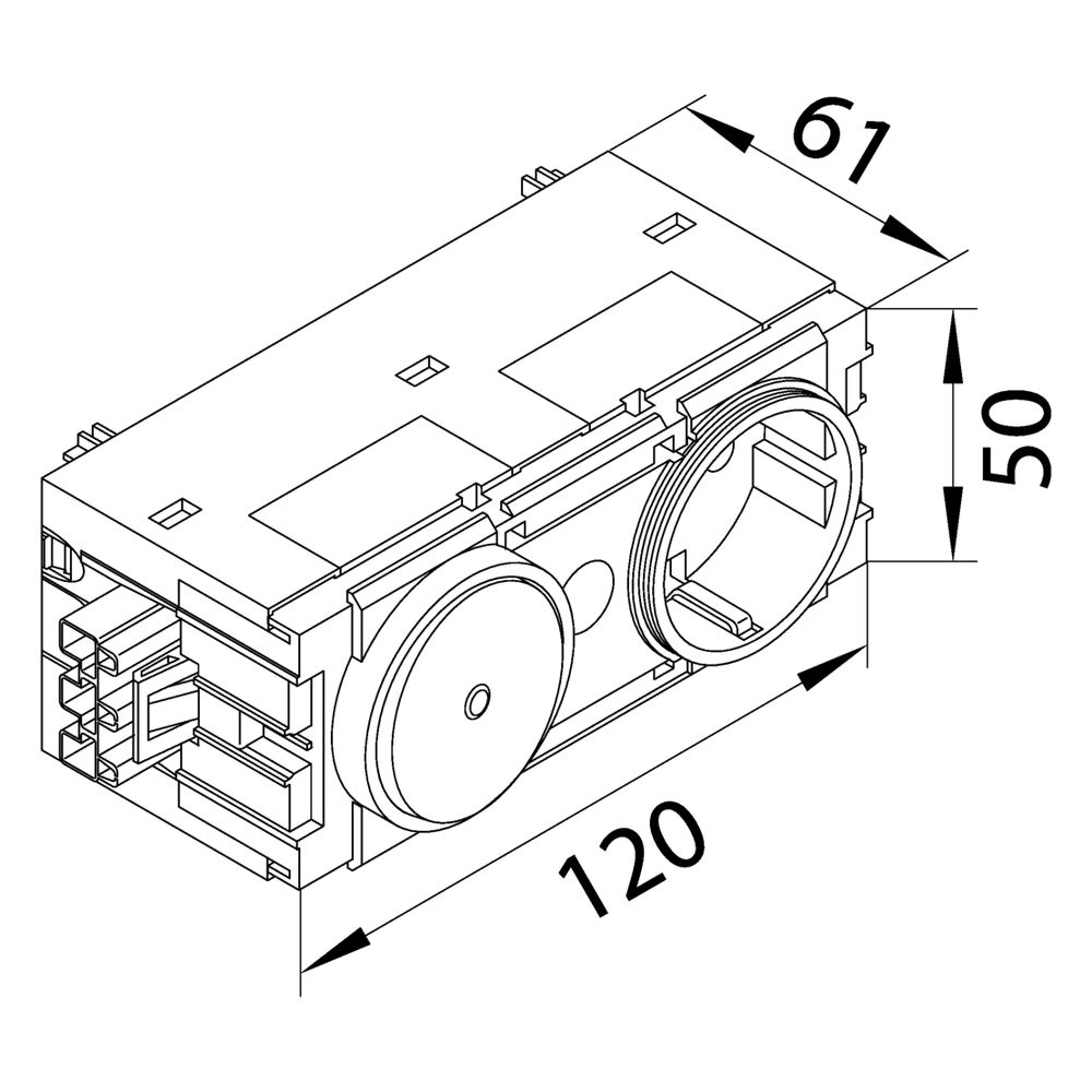 hager Steckdose u. Schalter mit Wago Steck-/Klemmtechnik C-Profil in verkehrsweiß... HAGER-GS11009016 4012740993661 (Abb. 2)