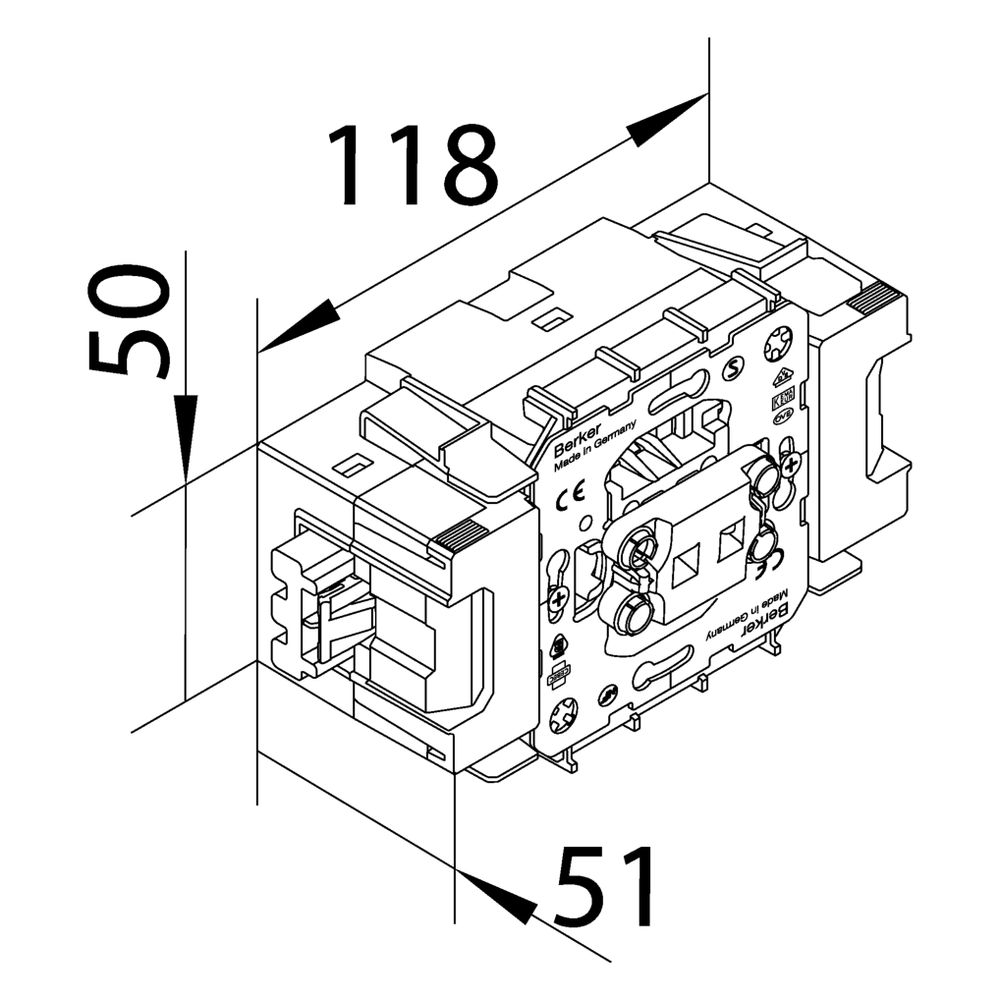 hager Wechselschalter Wago Winsta 10A/250V Frontrastend... HAGER-GS0D01 4012740987394 (Abb. 2)