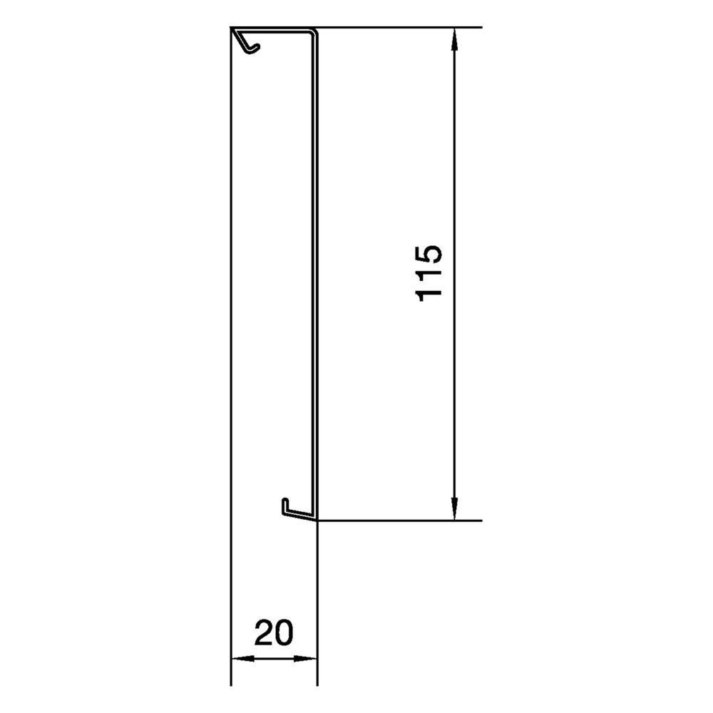 hager Sockelleistenkanal-Oberteil PVC zu SL 20x115 mm verkehrsweiß... HAGER-SL2011529016 4012740018425 (Abb. 3)