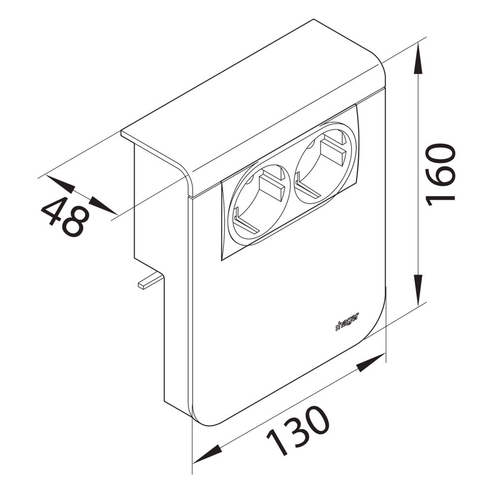 hager Geräteträger Std 2-fach vorverdrahtet Steckklemmen zu SL20x115 mm verkehrsw... HAGER-SL201159009016 4012740018500 (Abb. 2)
