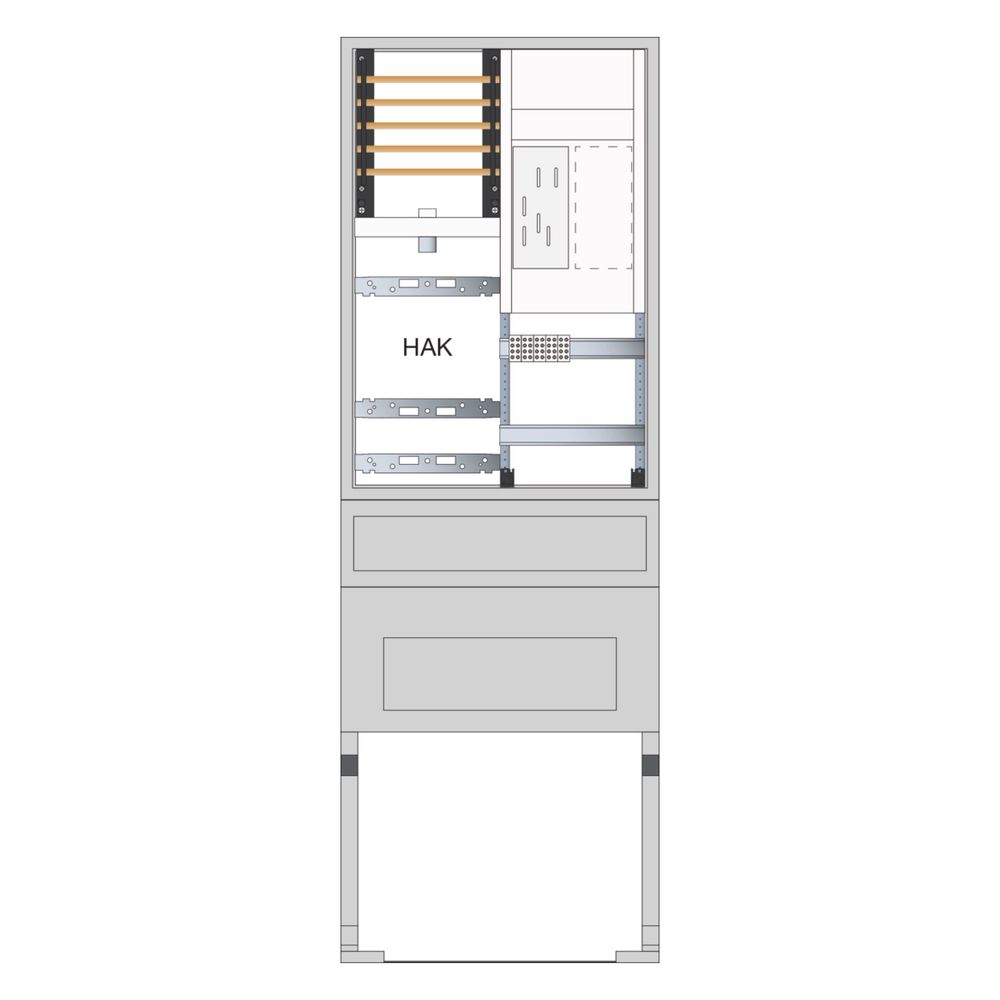 hager Zähleranschlusssäule 175, univers Z, 1 Zählerplatz, eHZ, 5-polig, Basis... HAGER-ZAS175BE15 3250611073239 (Abb. 3)