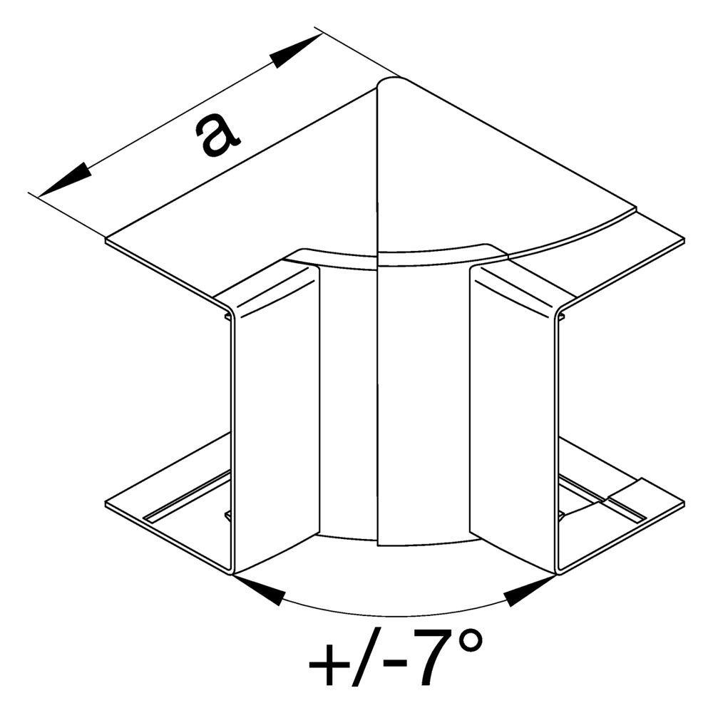 hager Inneneck einstellbar halogenfrei zu LF/LFF/LFH 60x110 mm verkehrsweiß... HAGER-LFF6011049016 4012740013390 (Abb. 2)
