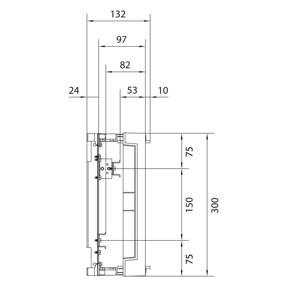 hager Baustein, univers N, 300x250 mm, für Reihenklemmen waagerecht... HAGER-UD21A1 3250616140929 (Abb. 6)