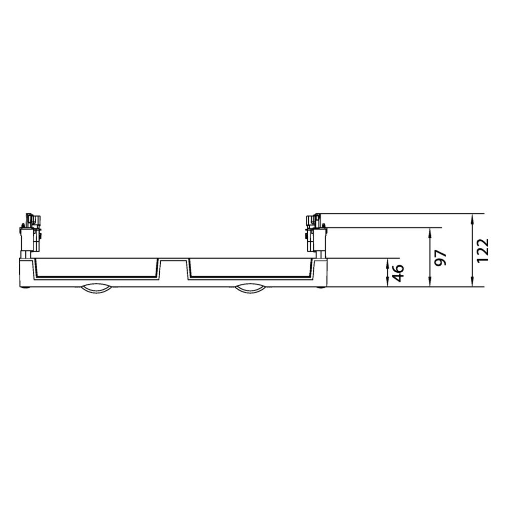 hager Baustein, univers N, 300x500mm, für 4 Trenner NH00 auf Sammelschienensystem 60mm... HAGER-UE22E4B 3250616151192 (Abb. 8)