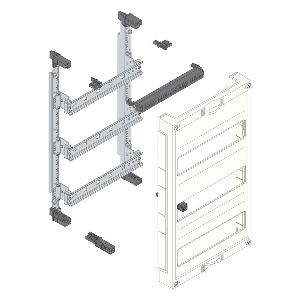 hager Baustein, univ.N, 450x250mm, Reiheneinbaugeräte, waag., 3x12 PLE, m. PE/N-Klemme... HAGER-UD31B4 3250616141278 (Abb. 2)